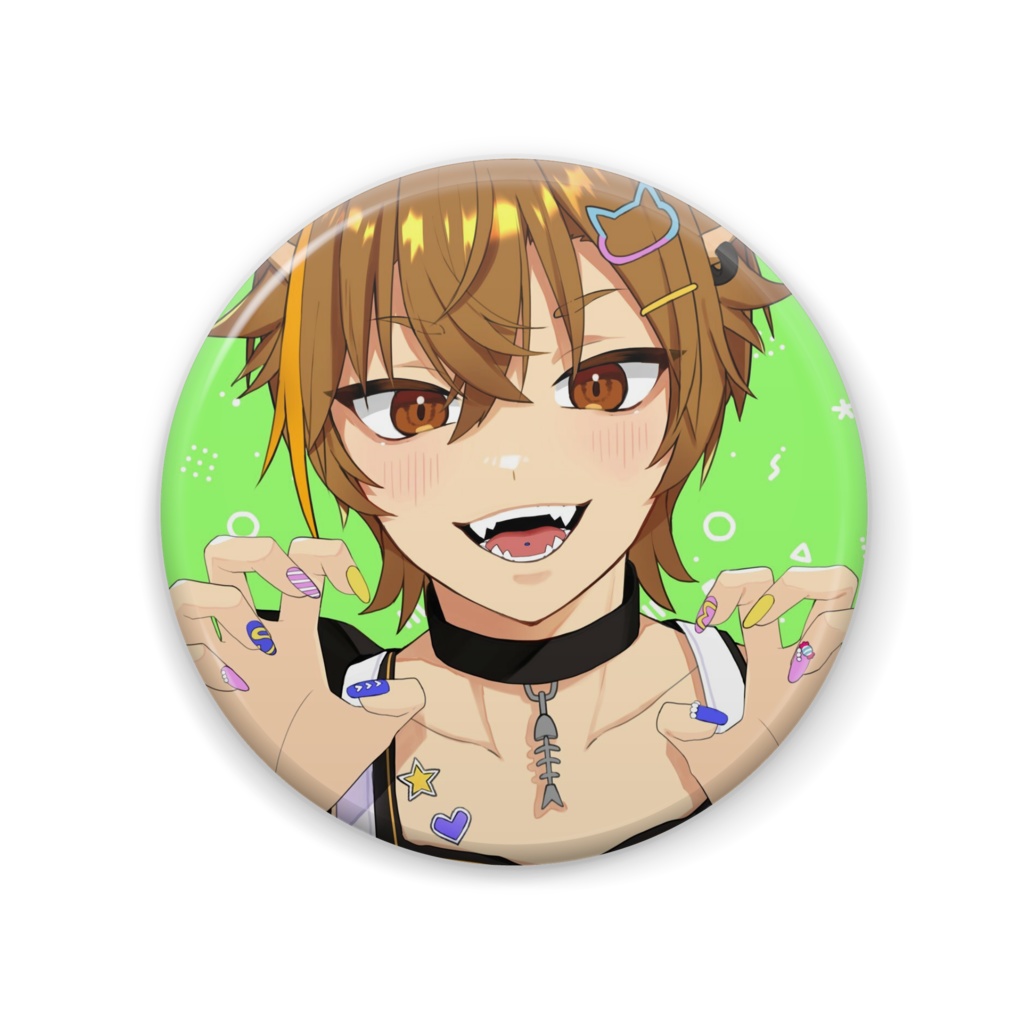Ver.4🐾難波りつ・円型缶バッチ(57mm)