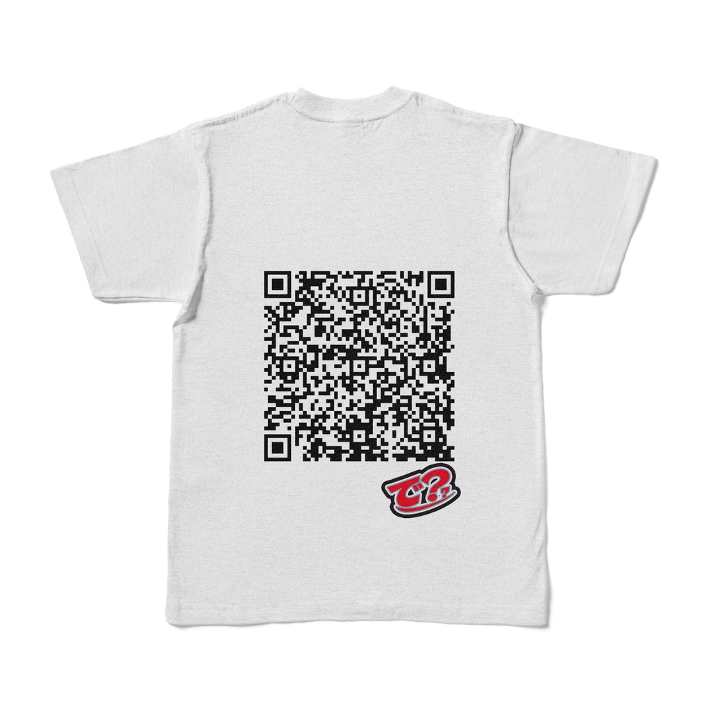 あかにゃ「で?」Tシャツ 白(アッシュ)
