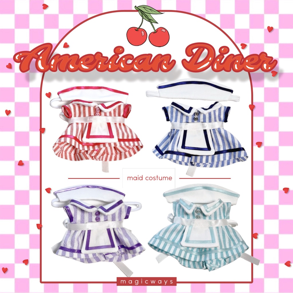 Diner maid costume❤︎ 10〜11cmサイズ ぬい服