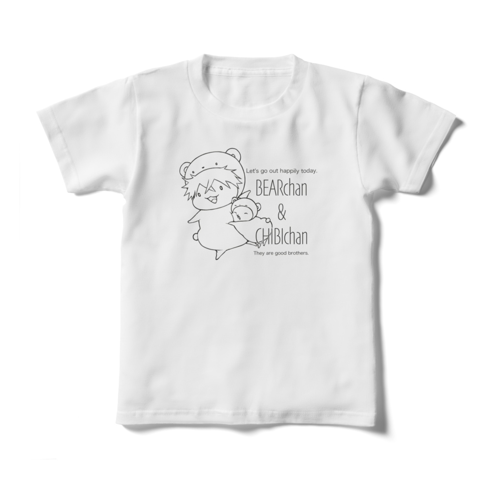 ベアちゃんちびちゃんキッズTシャツ(たのしくおでかけ)