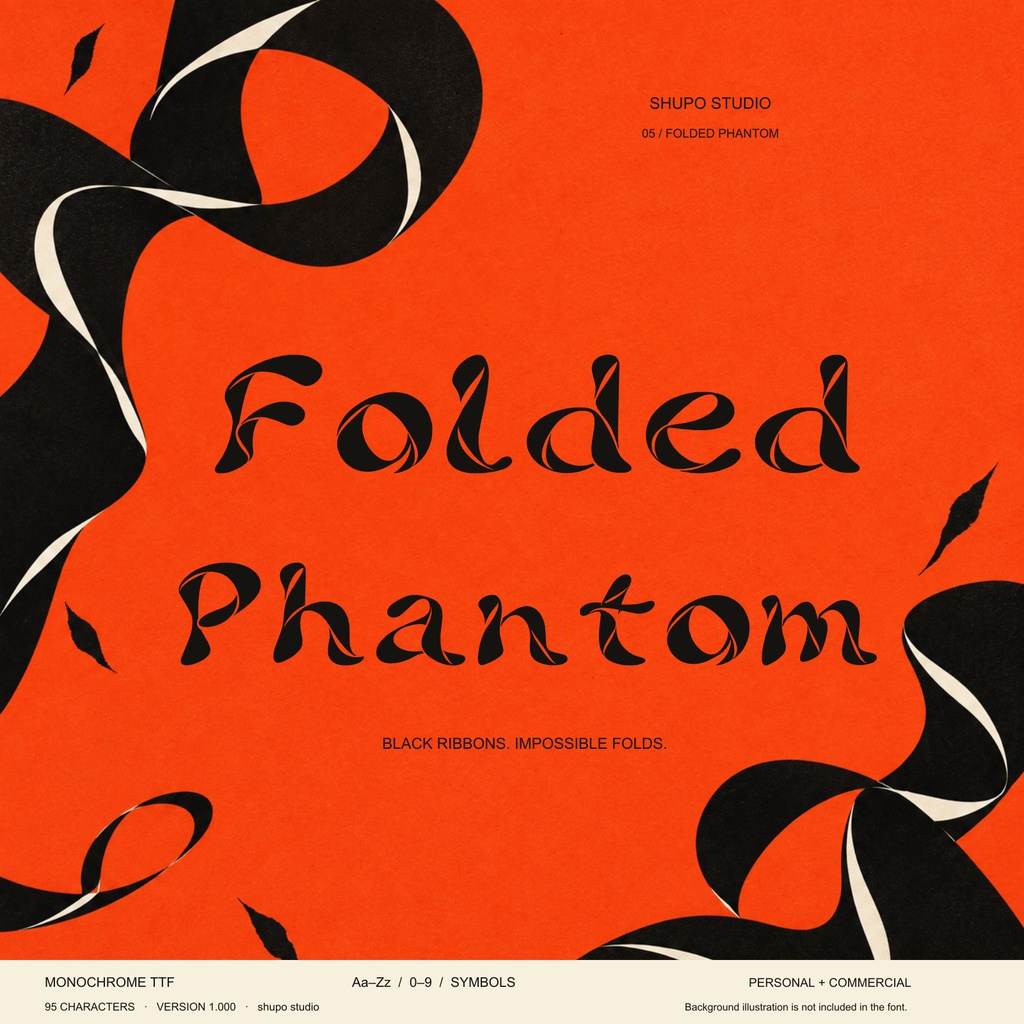Folded Phantom|英数字・記号フォント|商用利用可