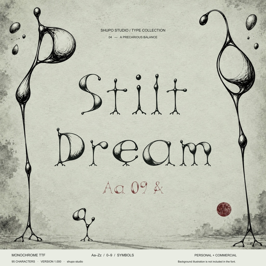 Stilt Dream|英数字・記号フォント|商用利用可