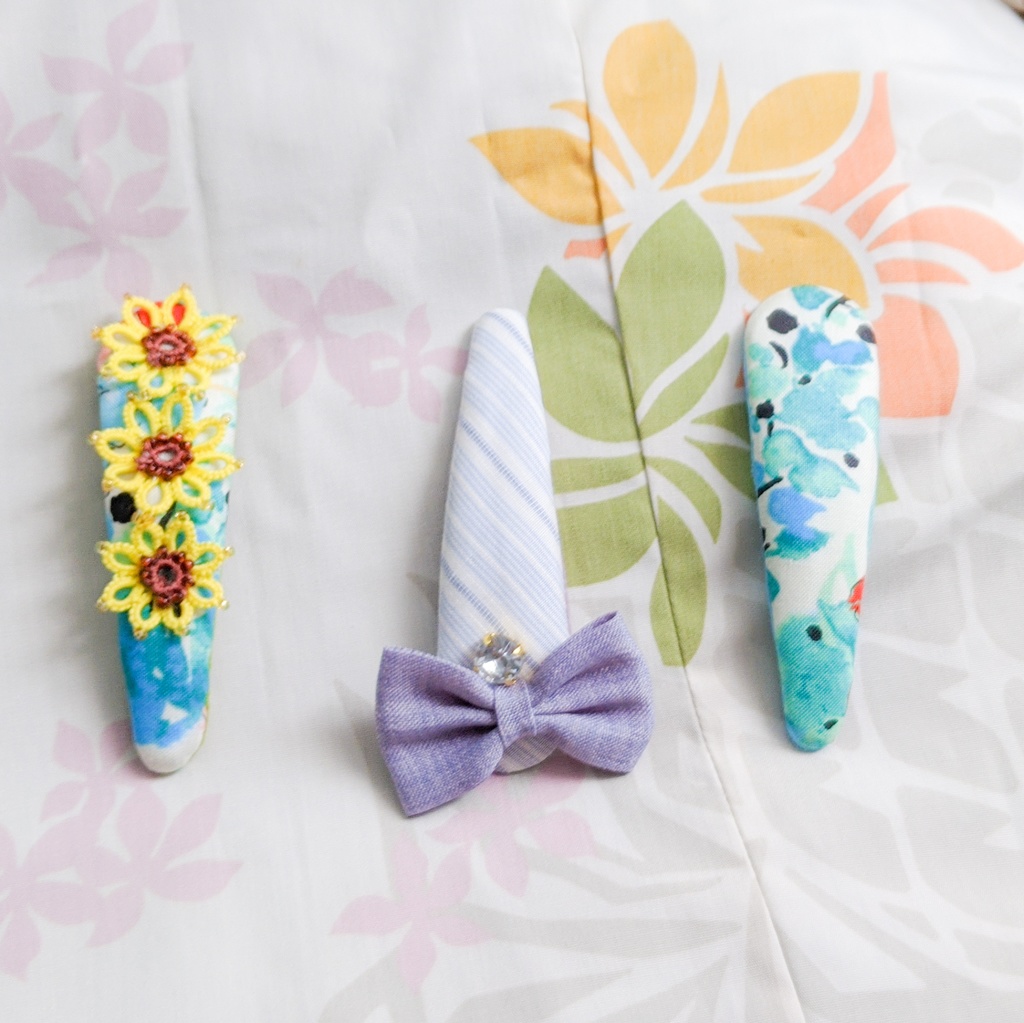 ■向日葵のお花くるみパッチン✳スリーピンセット■