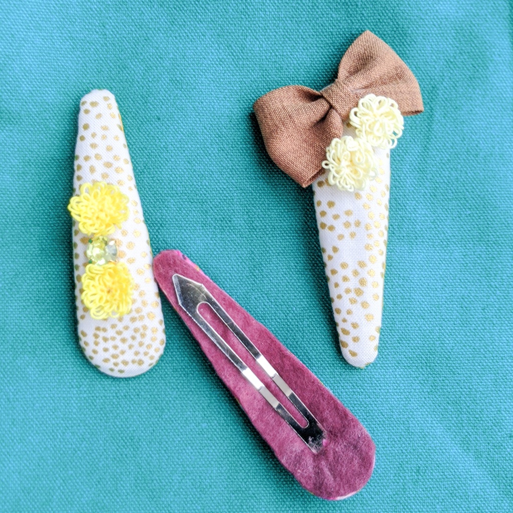 ■菊のお花くるみパッチン✳スリーピンセット■