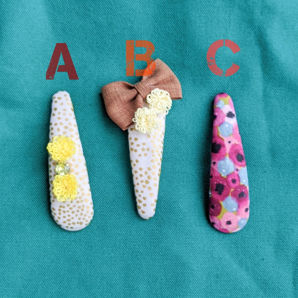 ■菊のお花くるみパッチン✳スリーピンセット■