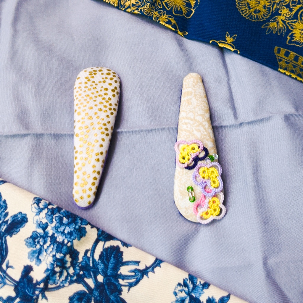 ■パンジーのお花くるみパッチン✳スリーピン■