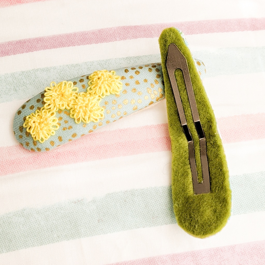 ■たんぽぽのお花くるみパッチン✳スリーピン■