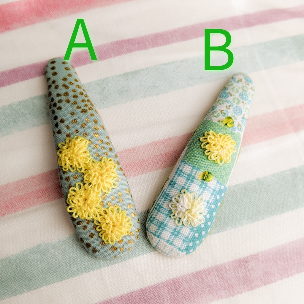 ■たんぽぽのお花くるみパッチン✳スリーピン■