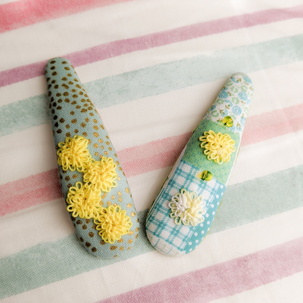 ■たんぽぽのお花くるみパッチン✳スリーピン■