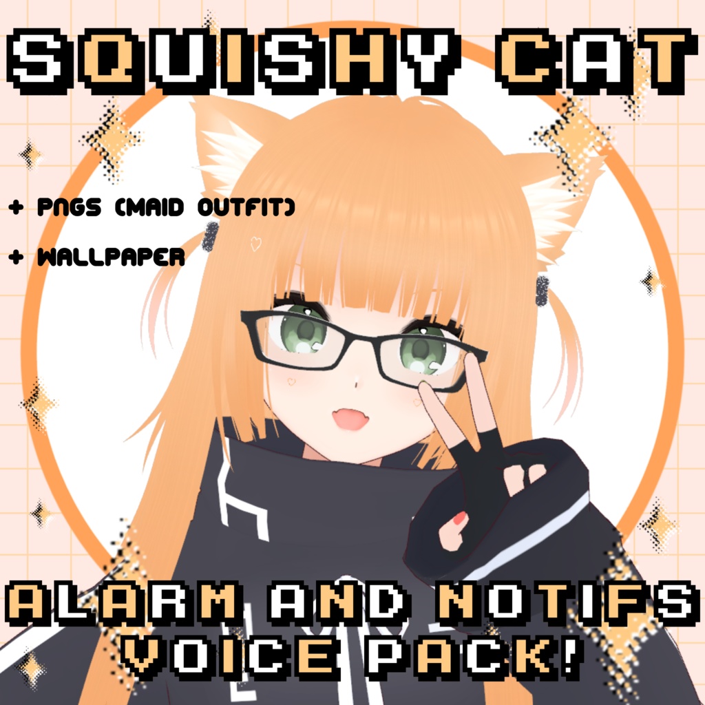 Squishy Cat alarms and notifications voice pack