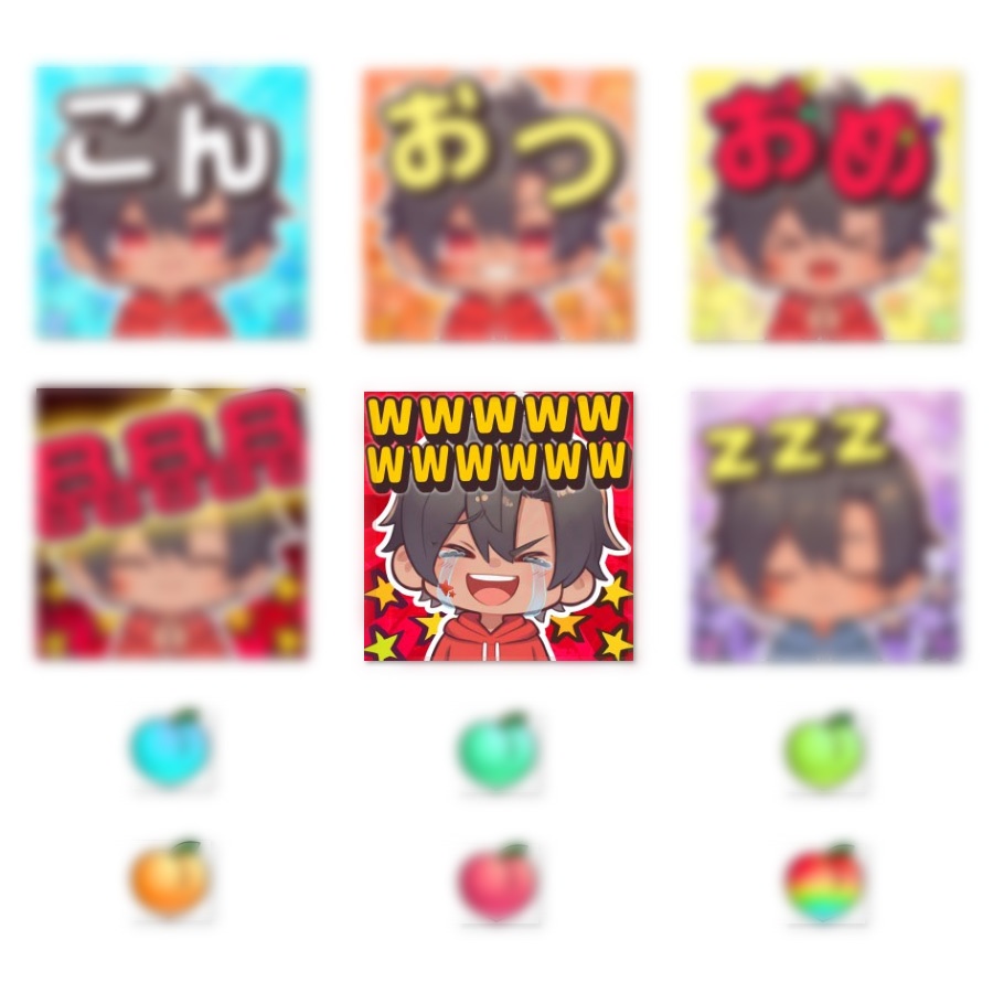 配信用スタンプ・アイコン・サムネイル一式