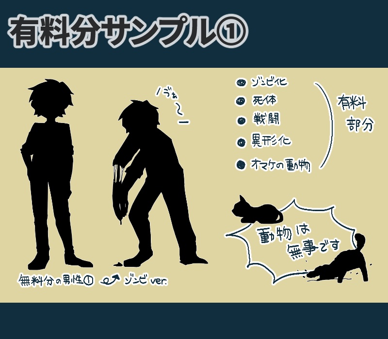 【全100種】何かに使える全身シルエット素材