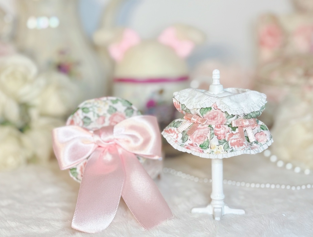 8cm♡🎀自立補助ﾍﾞﾚ~帽とばらのわんぴ~す