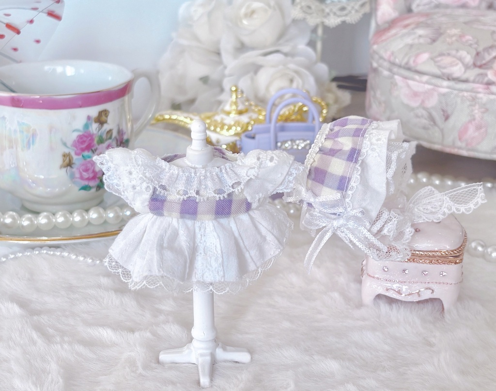 8cm♡6月の装い‎🌨白おﾘﾎﾞﾝ.⋆𝜗𝜚
