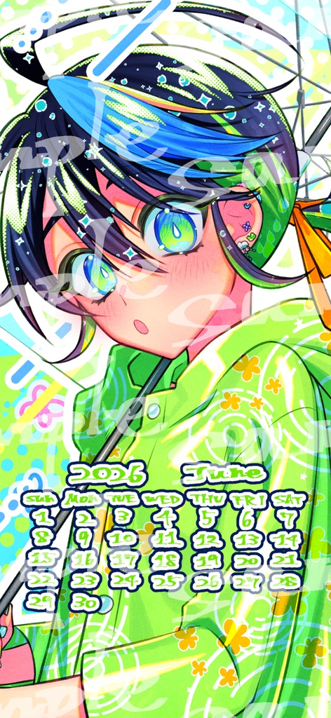 【PC・スマホ壁紙】シクちゃんカレンダー2026