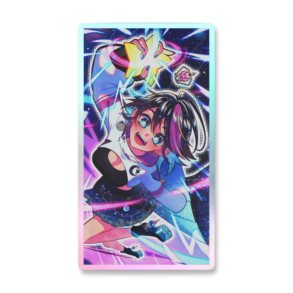 シクちゃんオーロラスマホステッカー