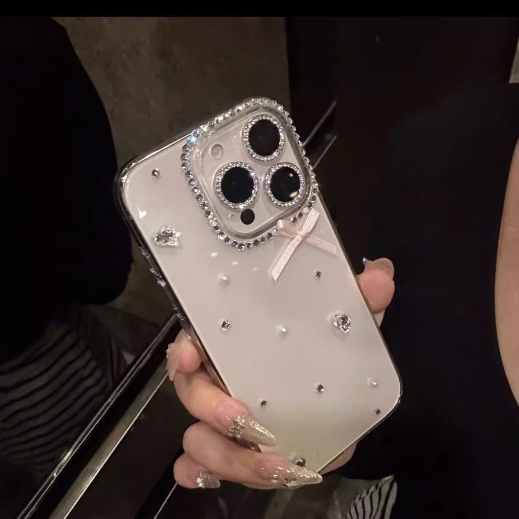 ダイヤ iPhoneケース リボン/ジュエリー ハンドメイド 可愛い