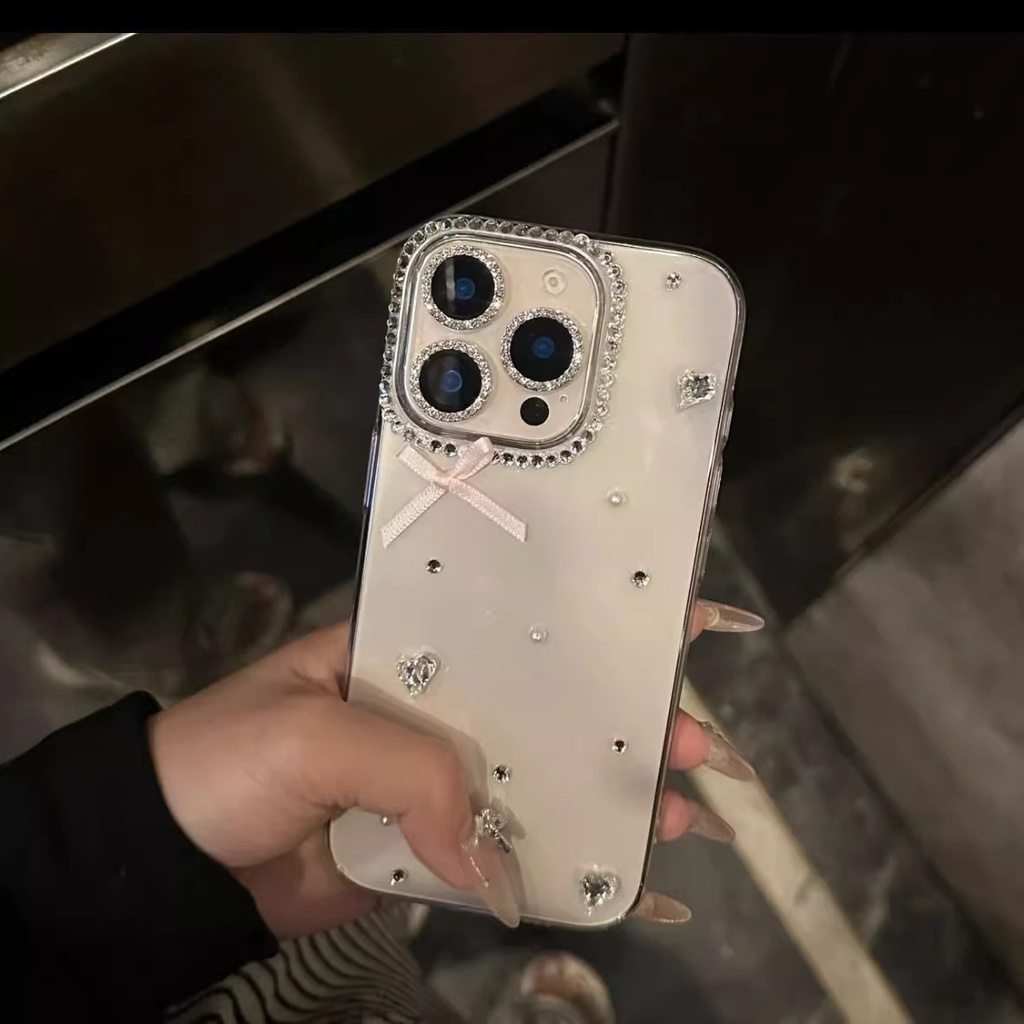 ダイヤ iPhoneケース リボン/ジュエリー ハンドメイド 可愛い