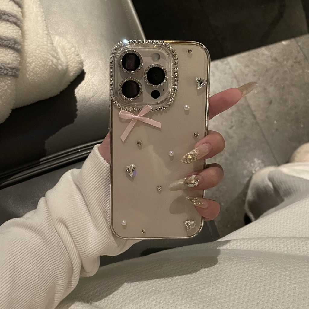 ダイヤ iPhoneケース リボン/ジュエリー ハンドメイド 可愛い