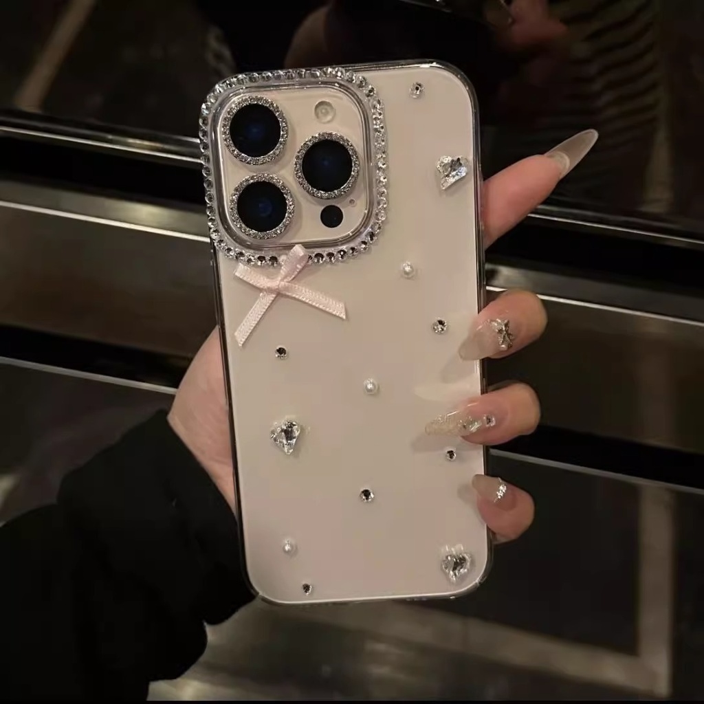 ダイヤ iPhoneケース リボン/ジュエリー ハンドメイド 可愛い