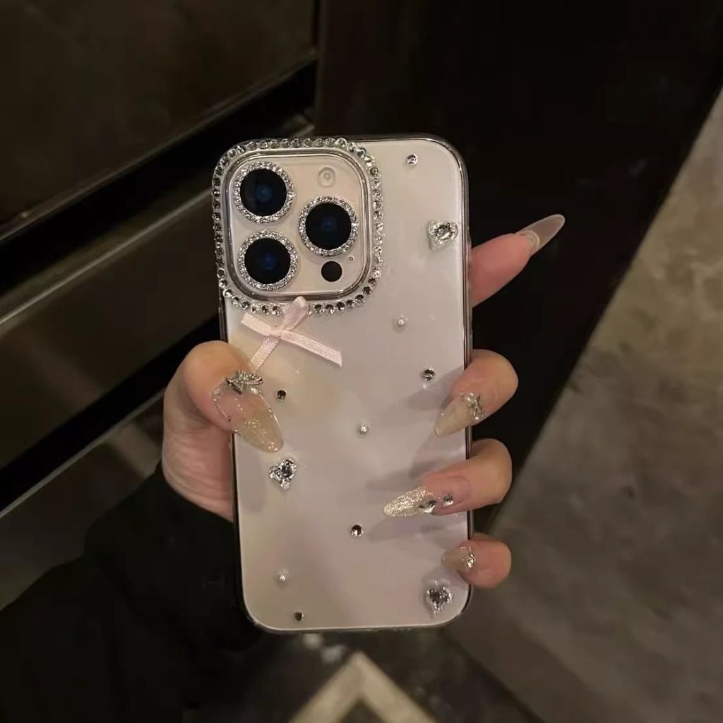 ダイヤ iPhoneケース リボン/ジュエリー ハンドメイド 可愛い