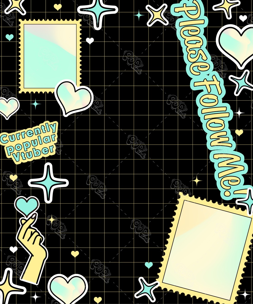 【重ねて使える】フリーフレーム90【フリー素材】