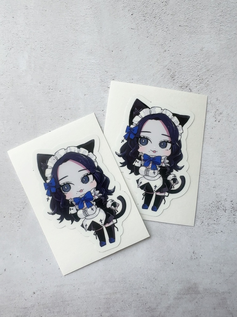 黒猫メイドＶｅｒ．Sakuraステッカー