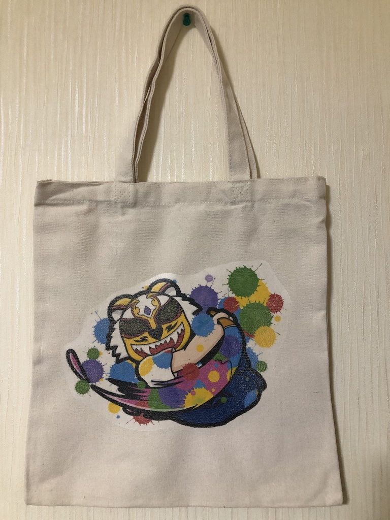 超タイガーカラフル トートバッグ(白)