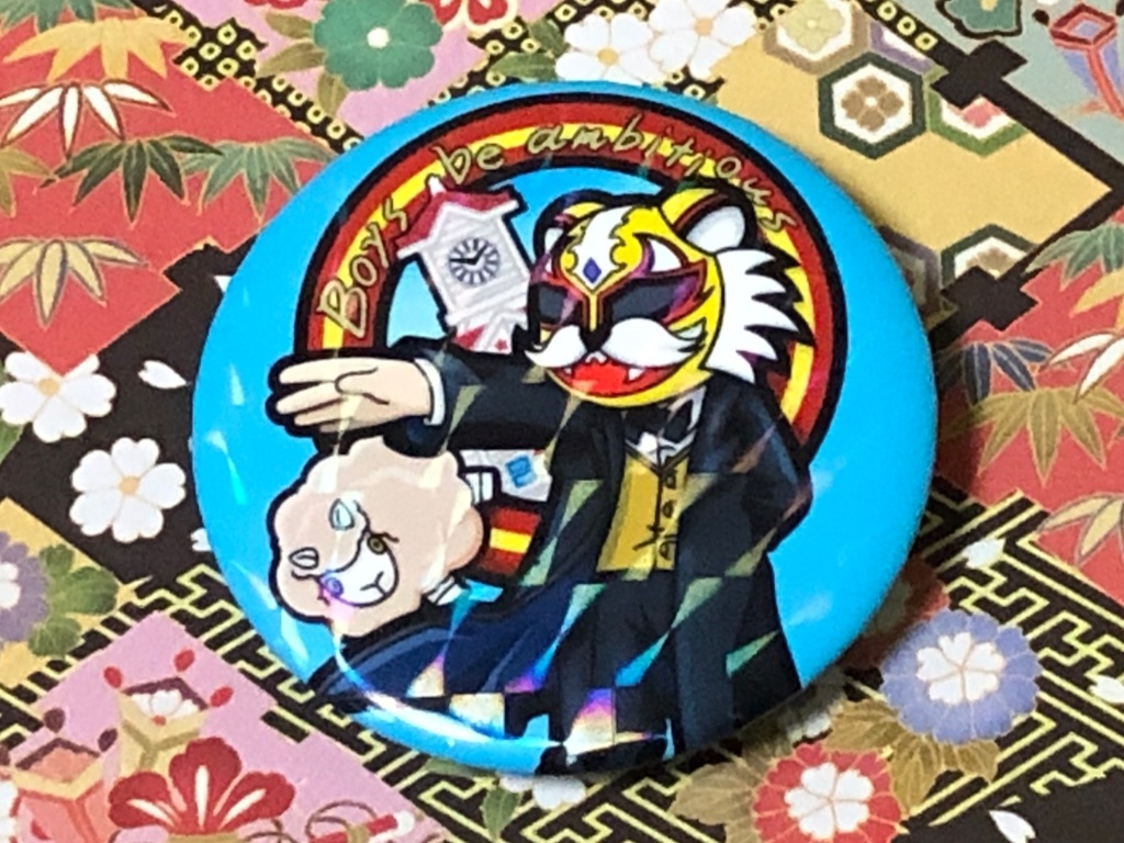 超タイガー偉人シリーズキラキラ缶バッジ【クラーク】