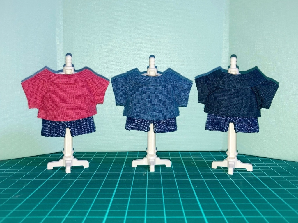 ワイシャツ&デニムセット 各色 10㎝ぬい服