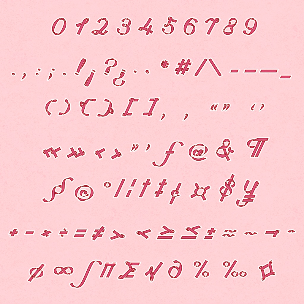 Present Ribbon Script - Satsuyako Design Works - BOOTH