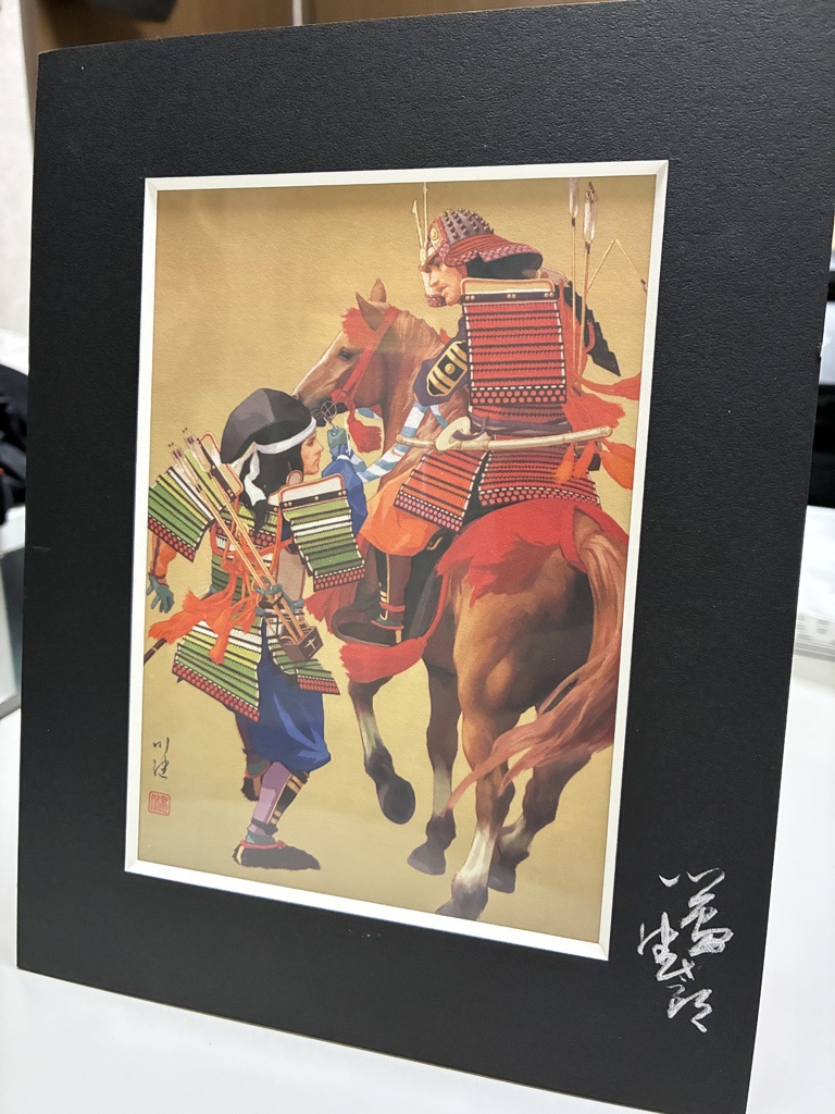 複製画：「木曽の最期」木曽義仲と今井兼平（『平家物語』より）