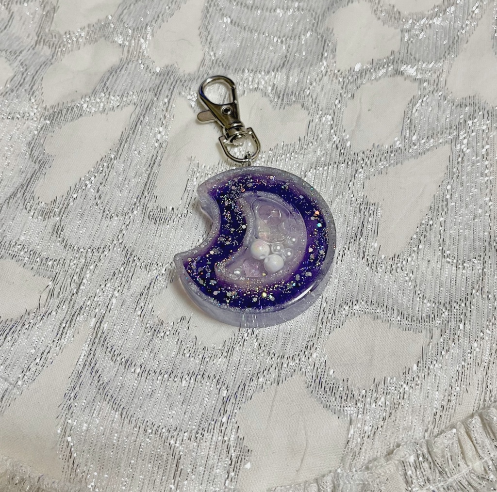 月(紫×キラキラ)のダブルシェイカー
