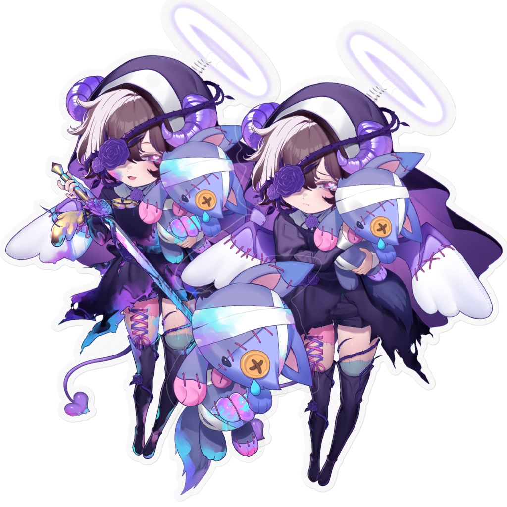 クリア♡ステッカー