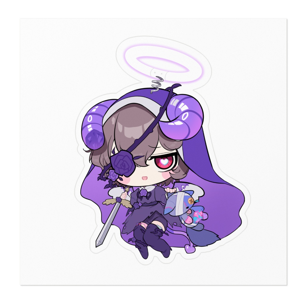 白ふち♡ステッカー