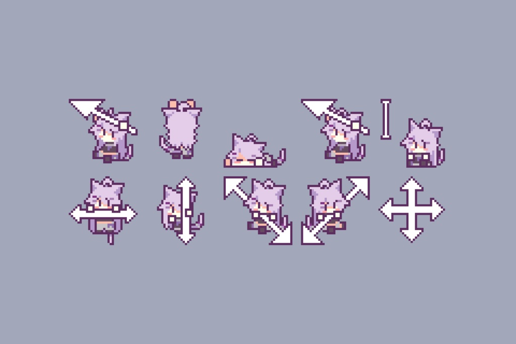 猫又おかゆ(ぺるそにゃ～りすぺくとver)【アニメーションマウスカーソル】