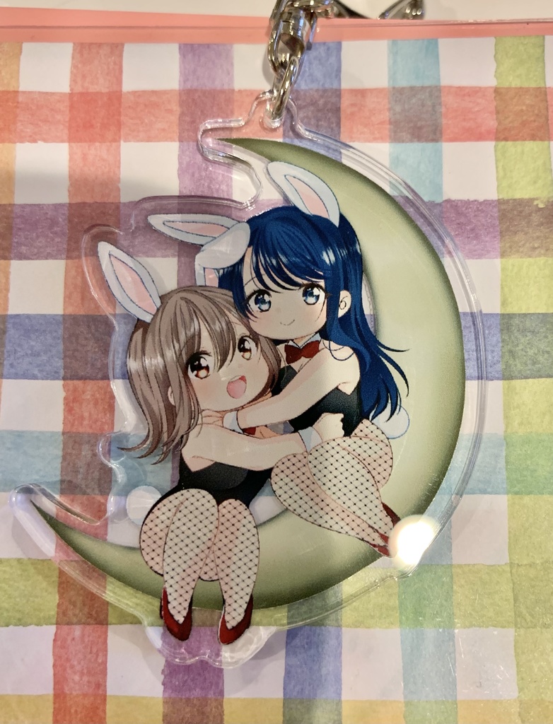 デフォルメJK百合ップルアクリルキーホルダー