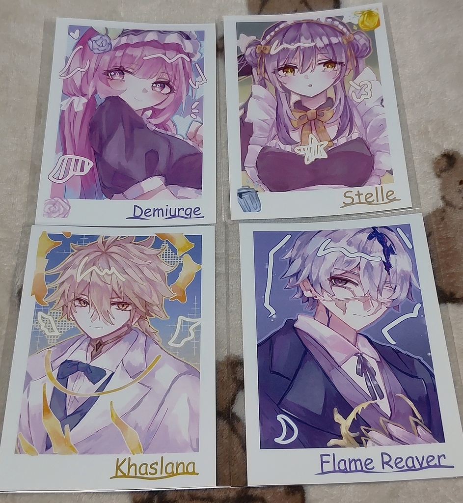 ポストカード【デミウルゴス＆星＆カスライナ＆フレイム4種セット】