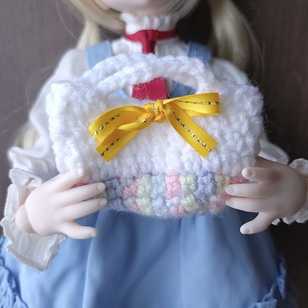 イエローリボンのミニバッグ(MDDや1/4ドール用)