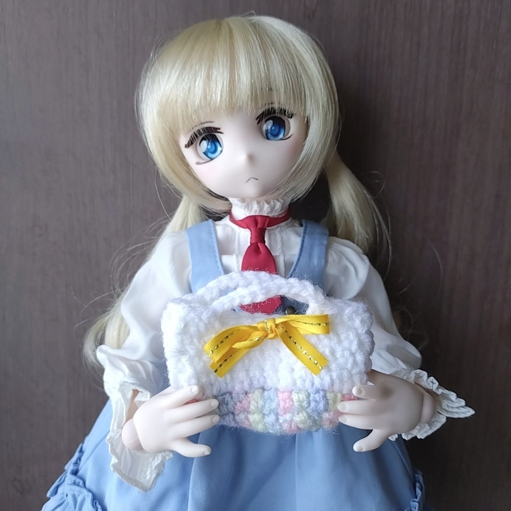イエローリボンのミニバッグ(MDDや1/4ドール用)