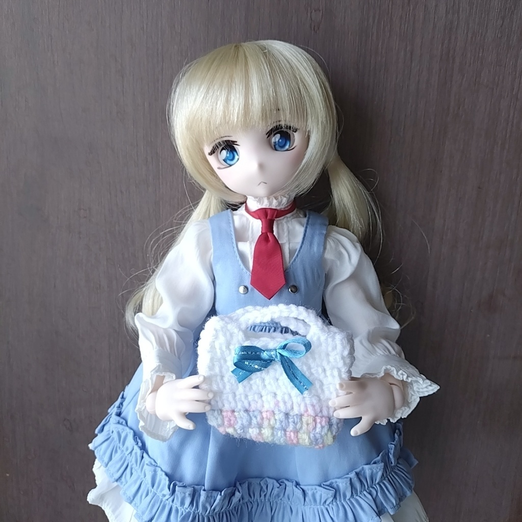 ブルーリボンのミニバッグ(MDDや1/4ドール用)
