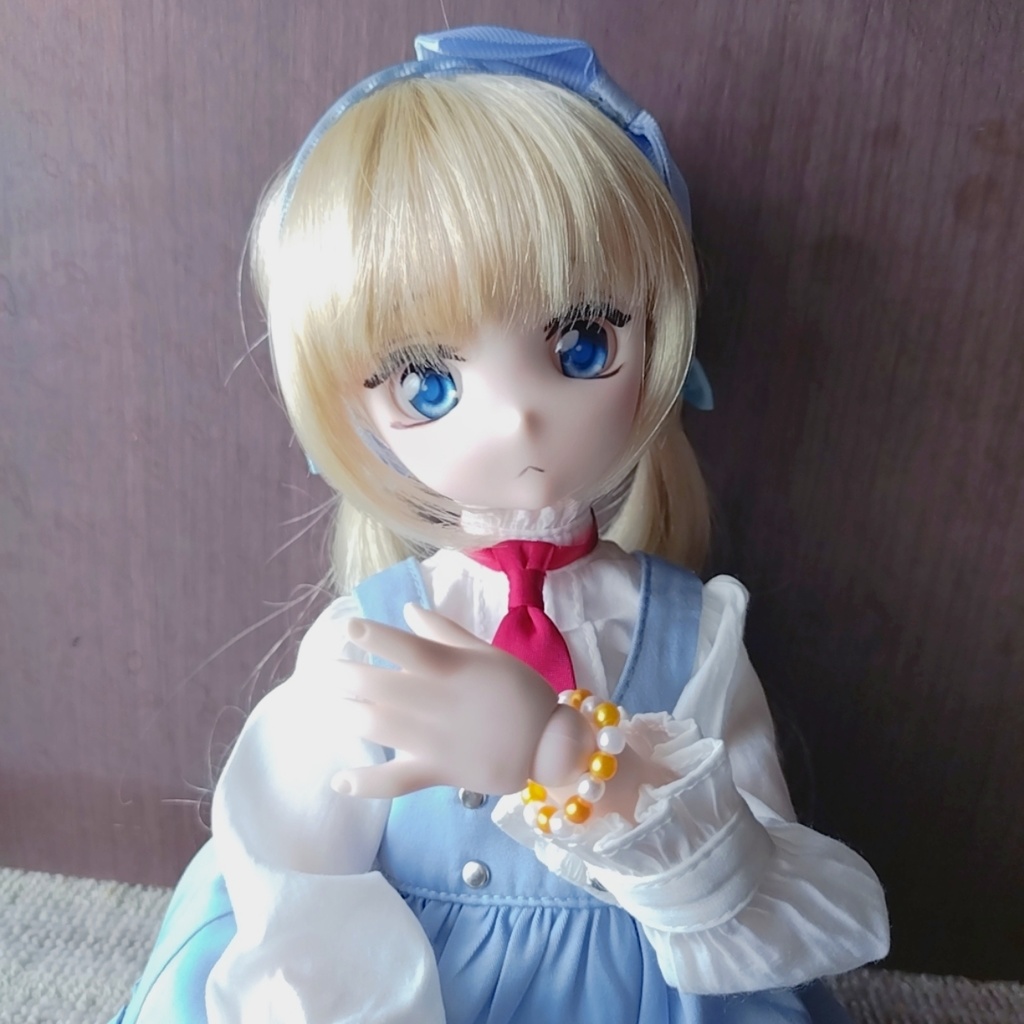 黄色と白色のブレスレット(MDDや1/4ドール用)