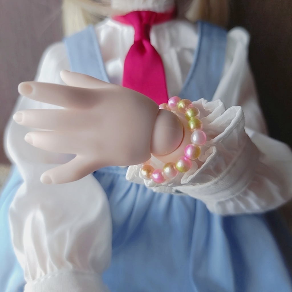 マーブル模様のブレスレット(MDDや1/4ドール用)