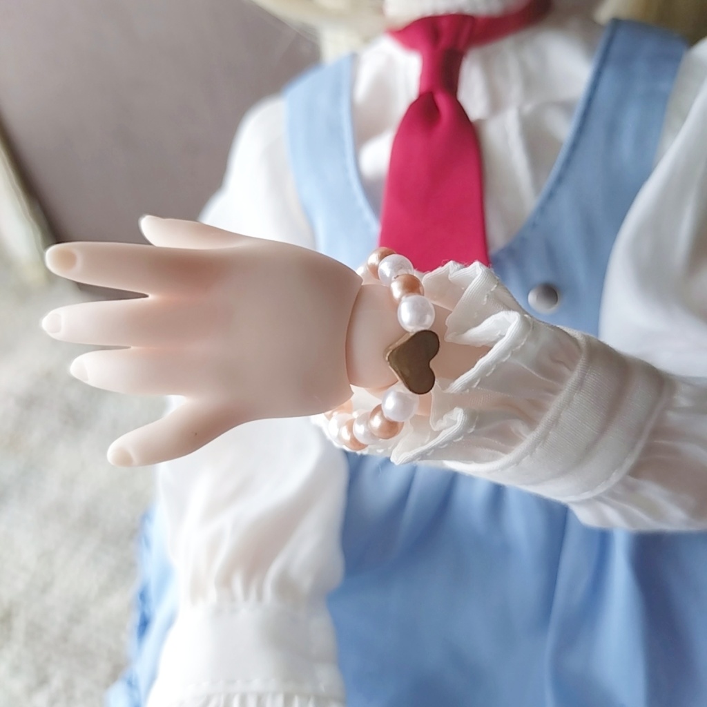 金のハートブレスレット(MDDや1/4ドール用)