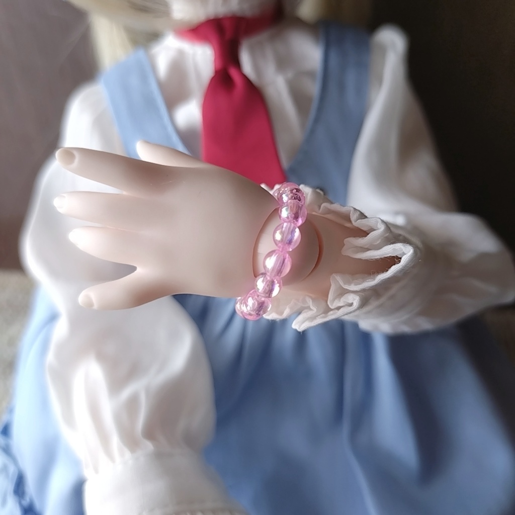 ピンク色のブレスレット(MDDや1/4ドール用)