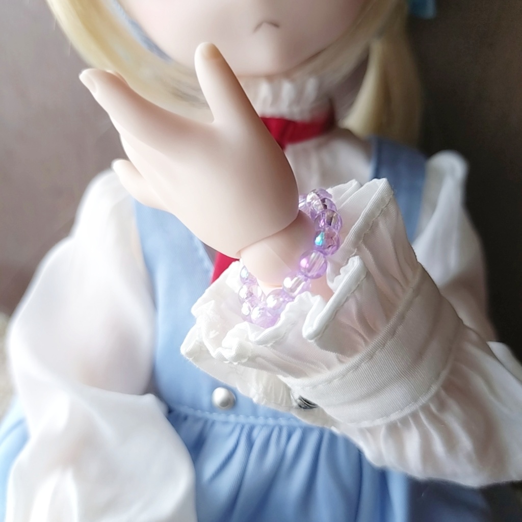 紫色のブレスレット(MDDや1/4ドール用)