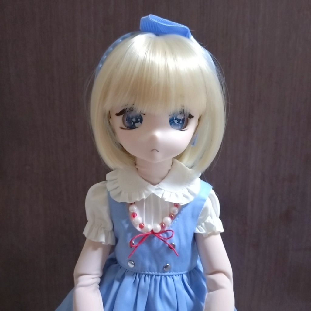赤いリボンのネックレス(MDDや1/4ドール用)