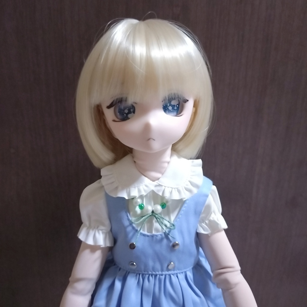 緑のリボンのネックレス(MDDや1/4ドール用)