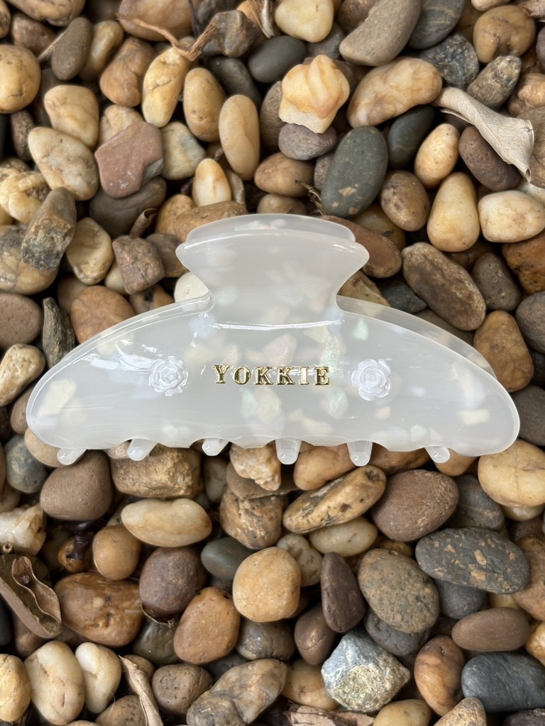 【花】文字ヘアクリップ | オリジナル 名入れ カラフル