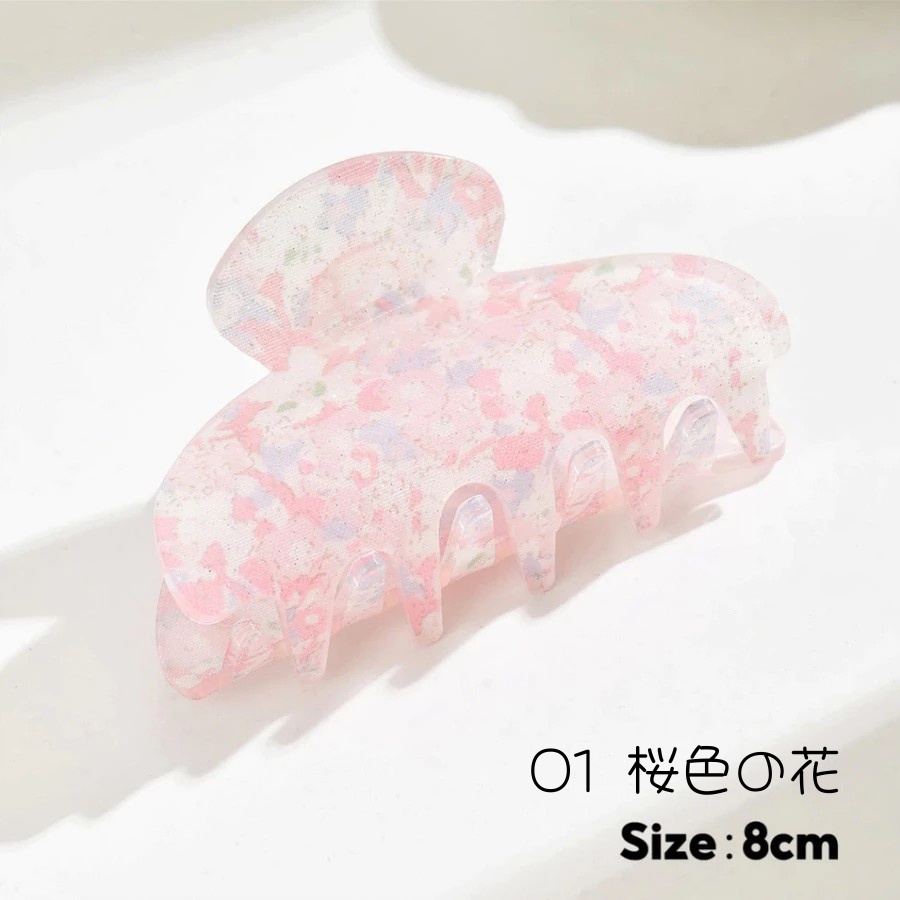 【花】文字ヘアクリップ | オリジナル 名入れ カラフル